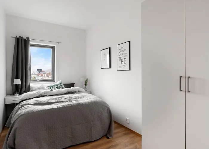 아파트 Bjorvika Apartments, Damsgard Area, Center *