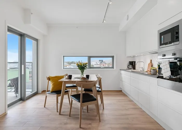 아파트 Bjorvika Apartments, Damsgard Area, Center *